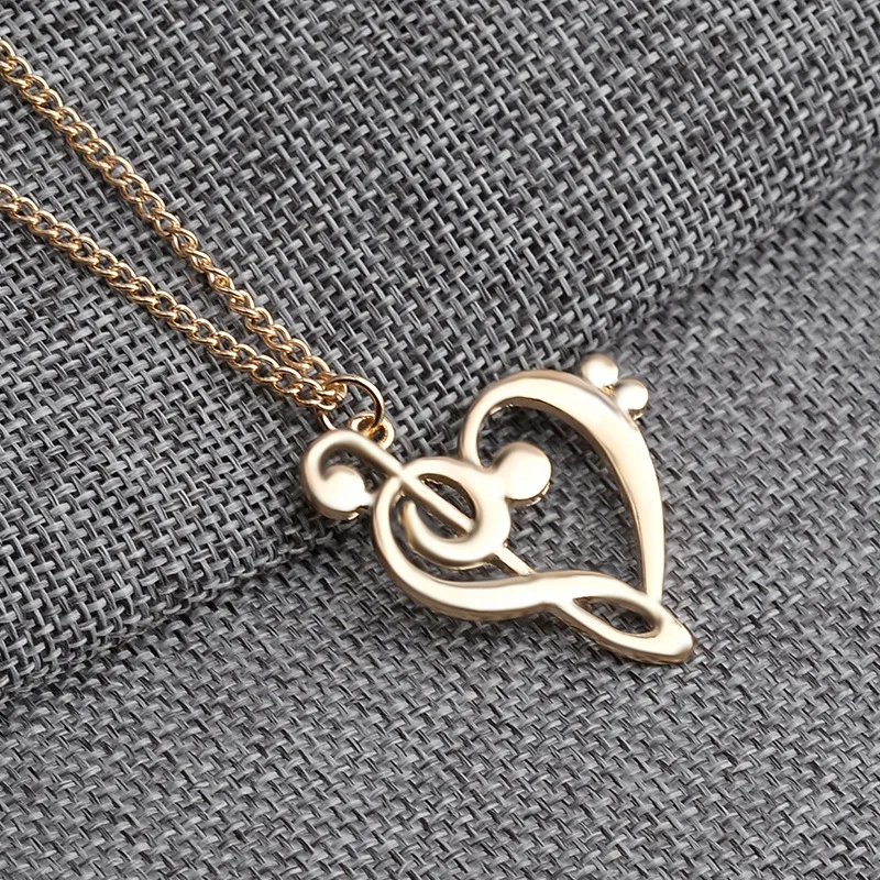 

Love note necklace fashion hollow-out music symbol