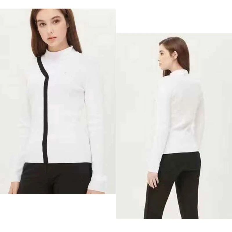 

Женские спортивные трикотажные рубашки для гольфа два в одном, теннисные топы, фитнес-майки с пуговицами