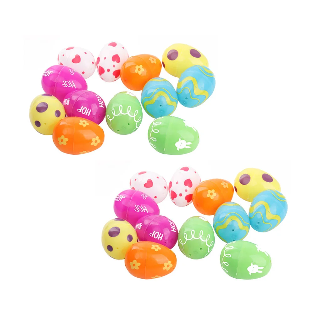 

Easter Eggs Egg Toy Filled Candy Stuffers Basket Prop Home Blind Refillable Eggshells Packaging Fillable Empty Cartoon Surprise
