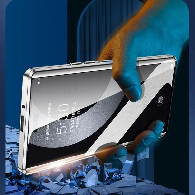 For Xiaomi Civi 2 Tempered Glass Phone Case For Mi Civi 2 360 Double-Sided Magnetic Adsorption Protective Flip Cover For Civi 2