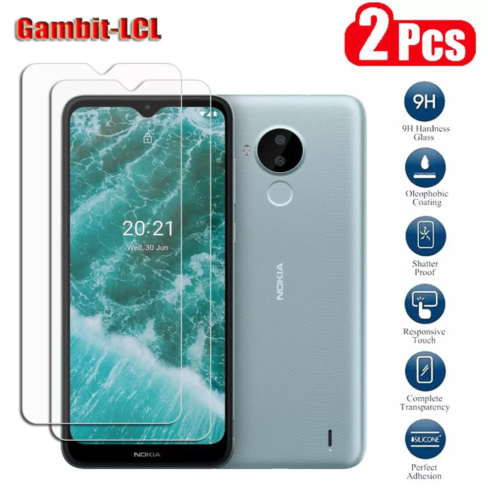 

2Pcs Original 9H HD Protective Tempered Glass For Nokia C30 6.82" NokiaC30 TA-1357 Phone Screen Protector Protection Cover