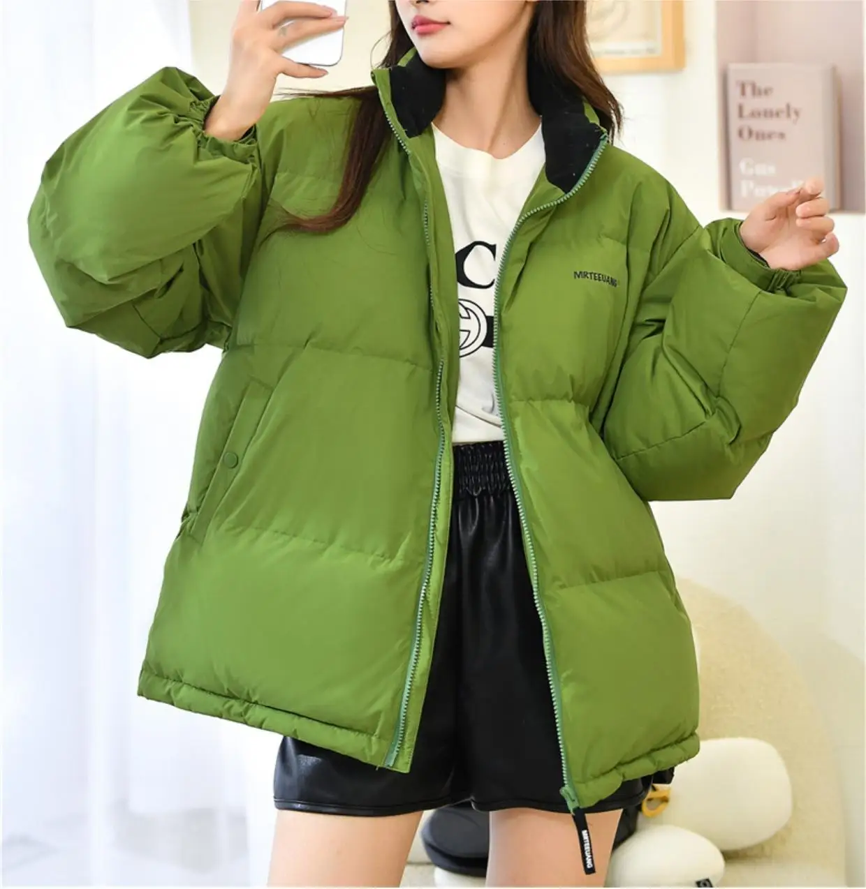 

Женская новая свободная куртка из хлопка на осень и зиму