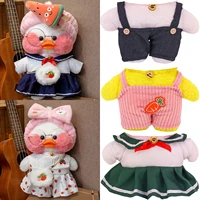 30 cm dolls clothes overalls dress fruit decal lalafanfan accessories 30cm yellow duck doll plush stuffed toy clothes baby gifts