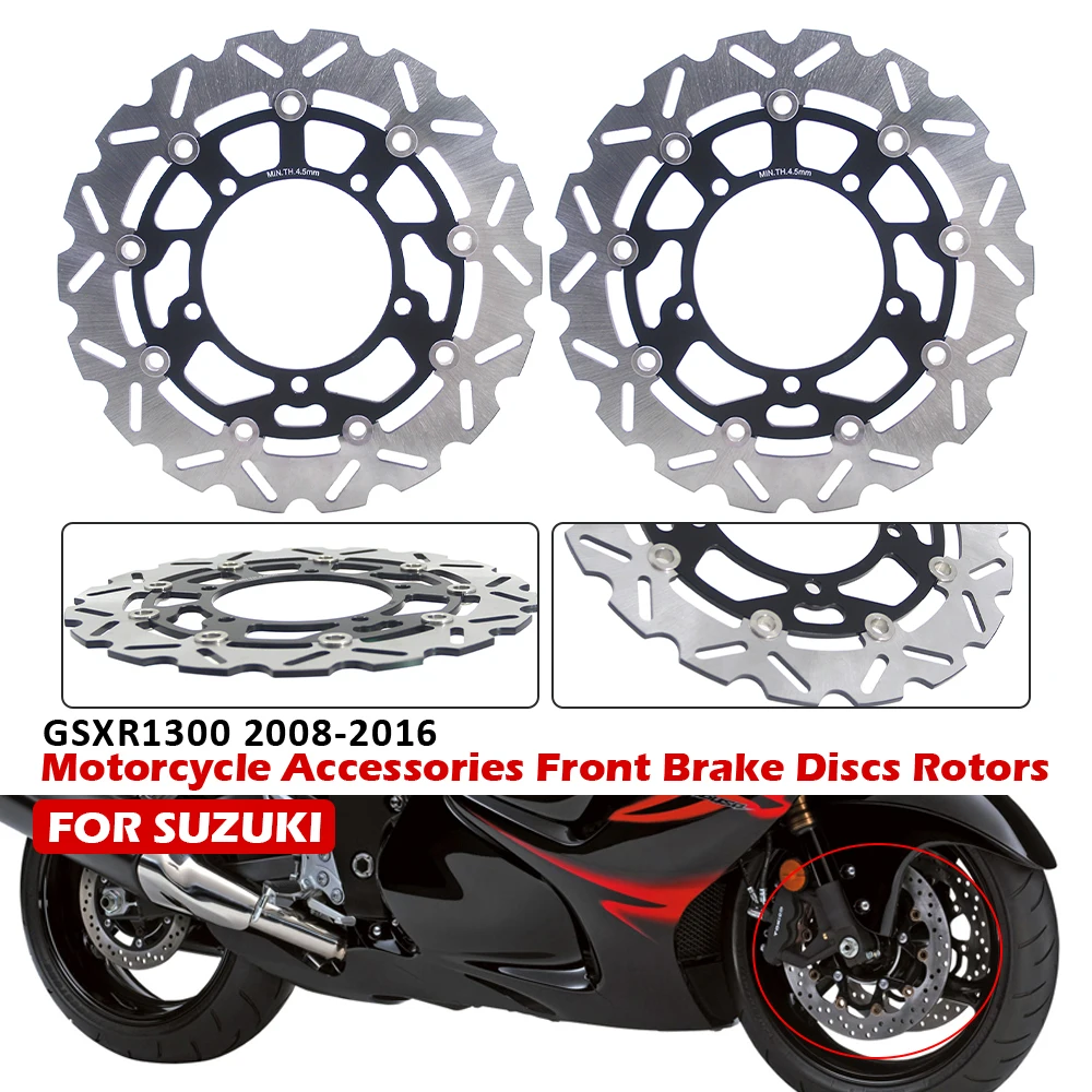 Фото Для Suzuki GSX1300R GSX-R1300 GSX-R 1300 2008-2016 2009 2010 2011 2012 2014 диски роторы мотоцикла пара передних тормозных дисков ротор №1