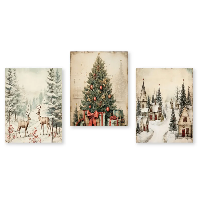 

Настенная картина JUBEER Санта Клаус и олень