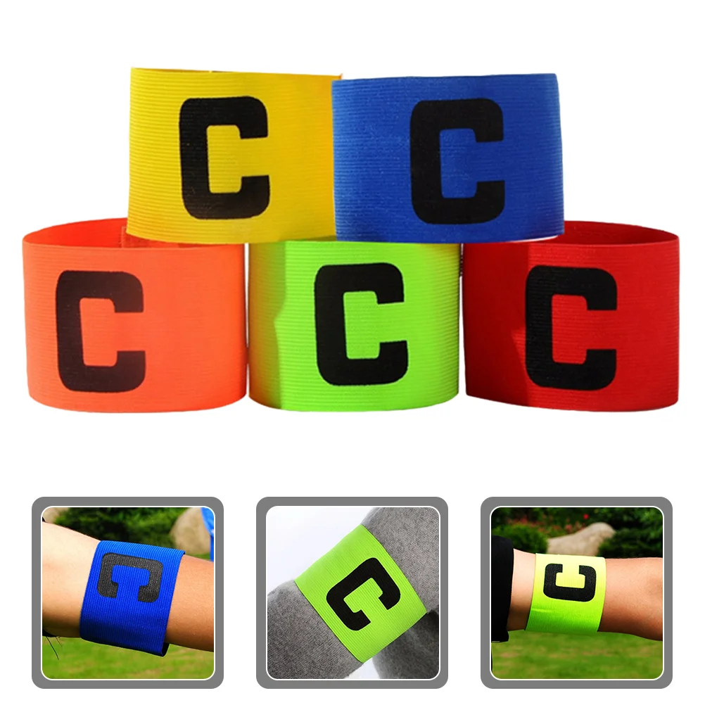 

5 Pcs Footballs Kids Soccer Training Arm Band Captain Badge Soccer Team Armband Sports Captain’s Armband Kids Captain Armband