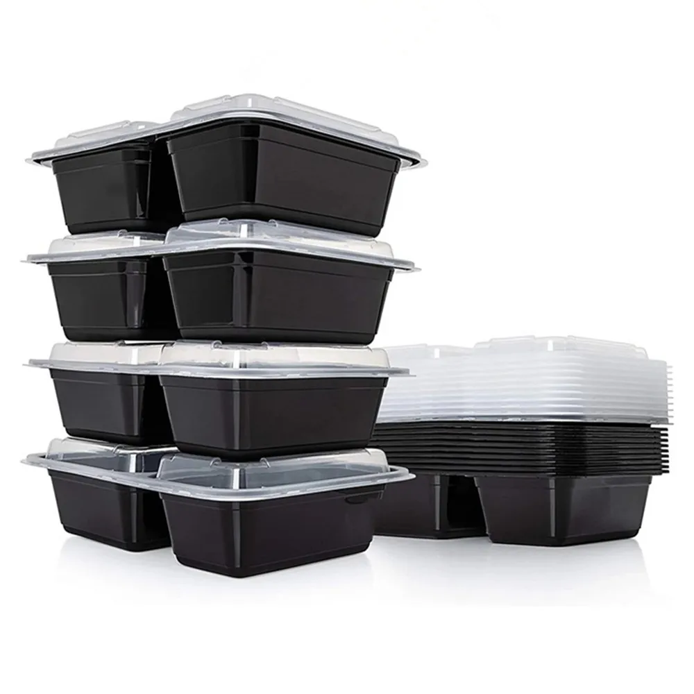 S Rectangular Lunch Containers Microwavable Safe - Stackable