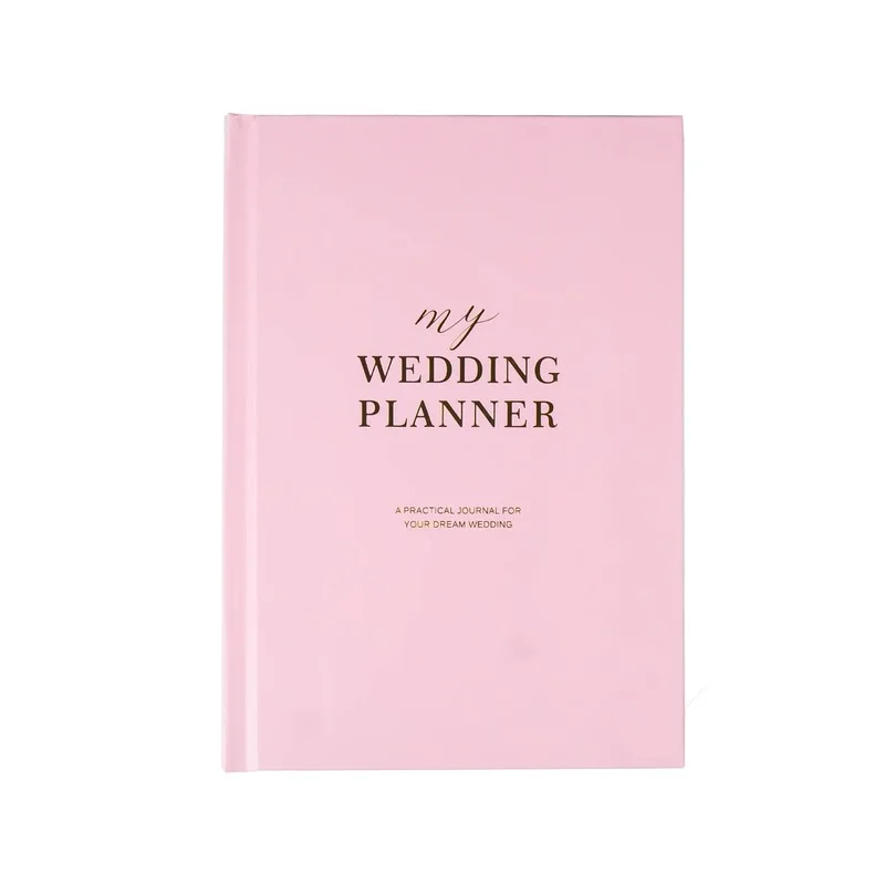 Wedding Planning Book A5 Full English Version Schedule Record Book Hard Shell Coil Diary Love Witness Commemorative Notebook