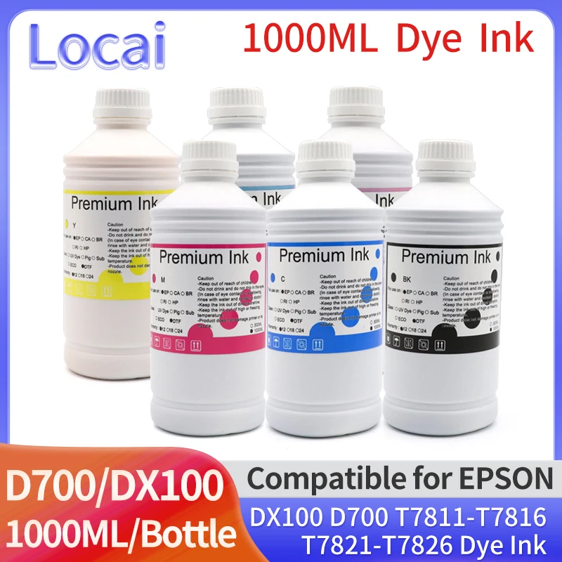 Чернила для принтера Fuji DX100 1000 мл чернила T7811 T7812 красителя Epson D700 T7821 T7826 доступны 6