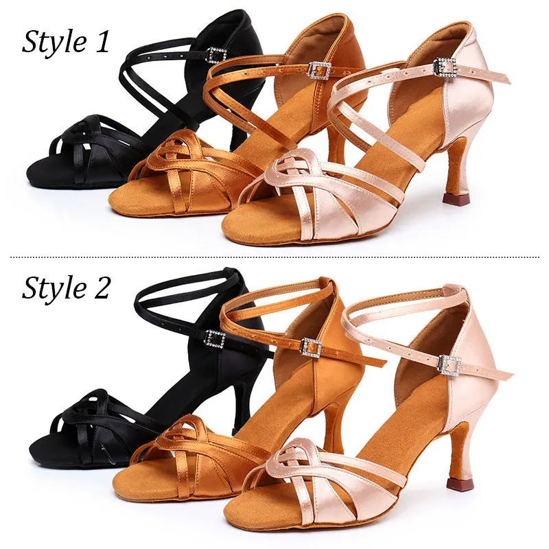 NACULIA Latin Dance Shoes Ballroom Women Professional Tango Salsa Sandals Dancing Shoes High Heel 8.5CM Quality Shoes for Ladies