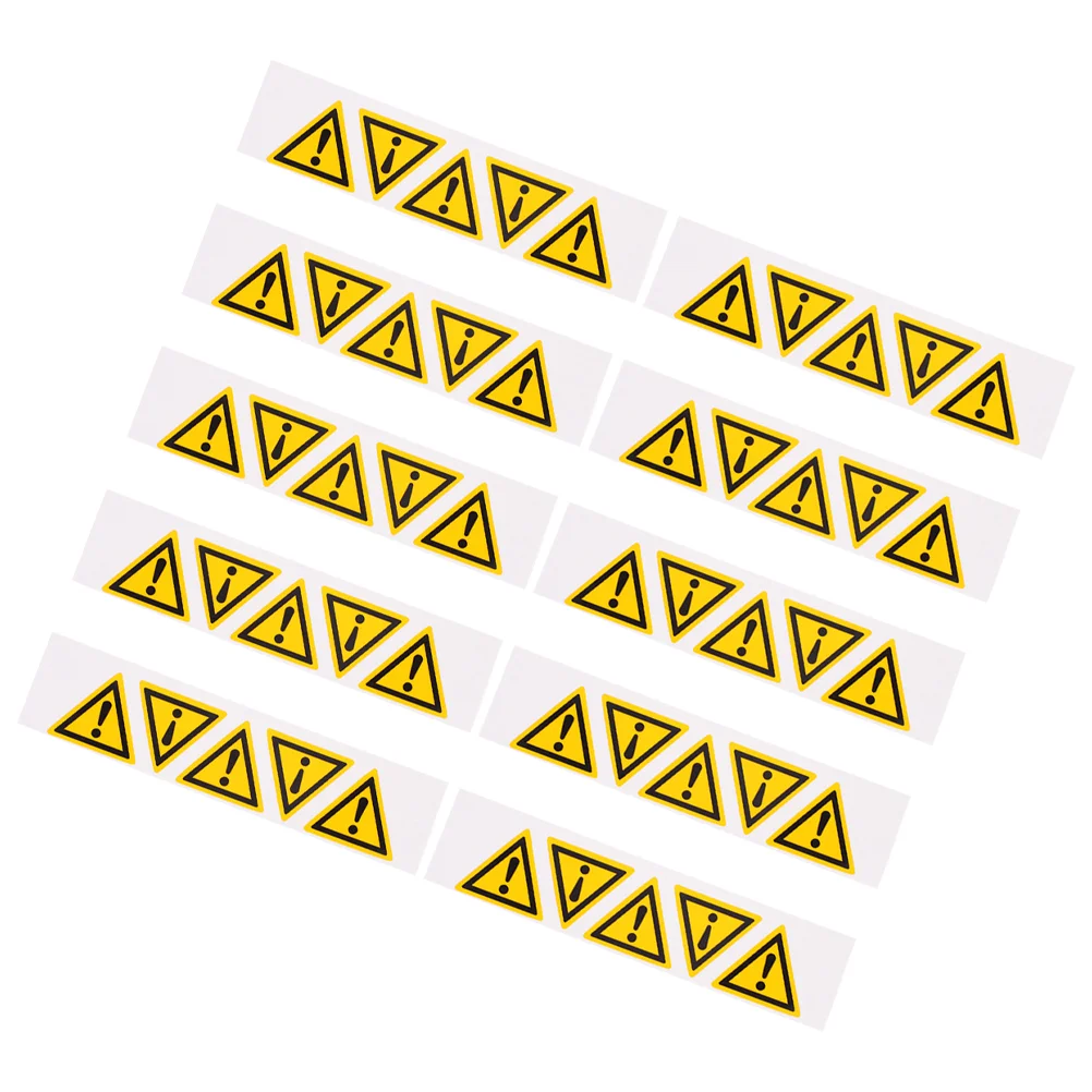 10 шт. предупреждающие этикетки безопасности знак машины треугольные наклейки