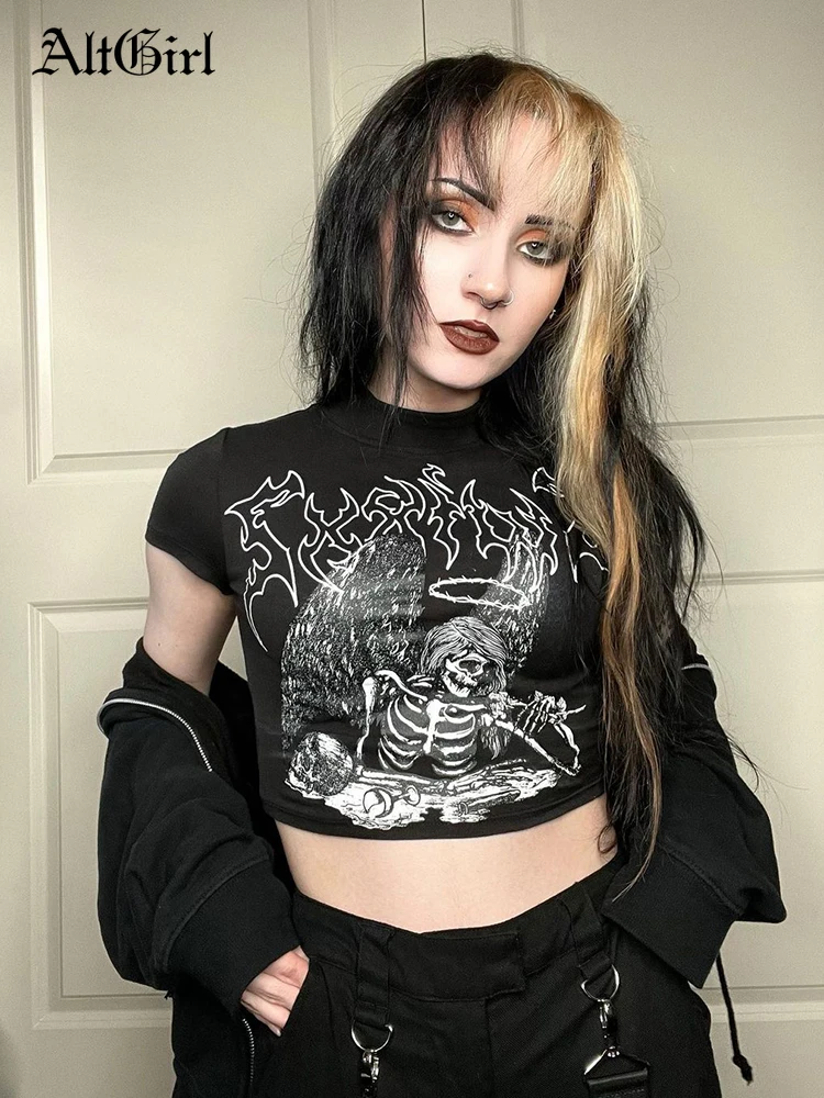 

Женская футболка с коротким рукавом и открытой спиной, в стиле Харадзюку