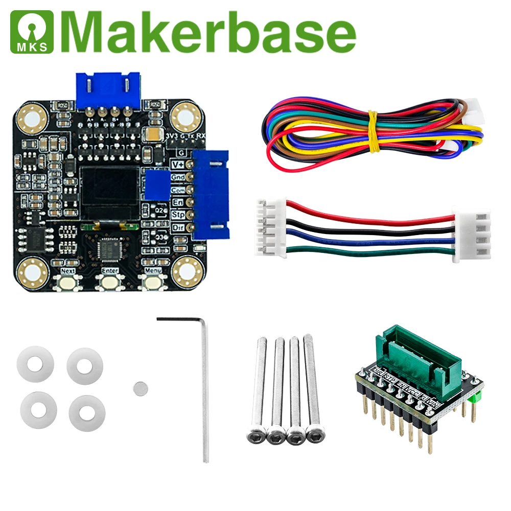 Драйвер шагового двигателя Makerbase MKS SERVO42C PCBA NEMA17 с замкнутым контуром детали для