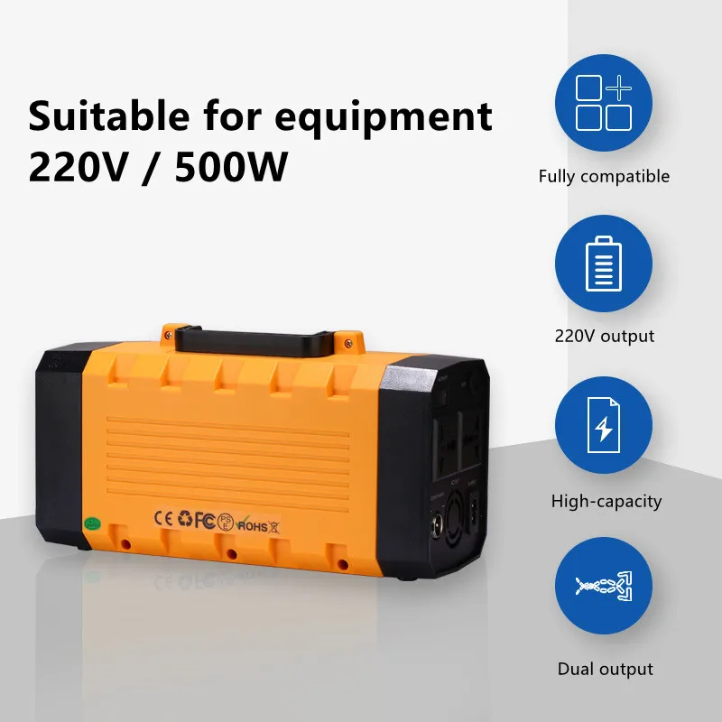 

Multifunctional Power Station 75000mAh 500W Power Supply Outdoor Portable Camping Home Emergency Power Bank Solar Charging Plant
