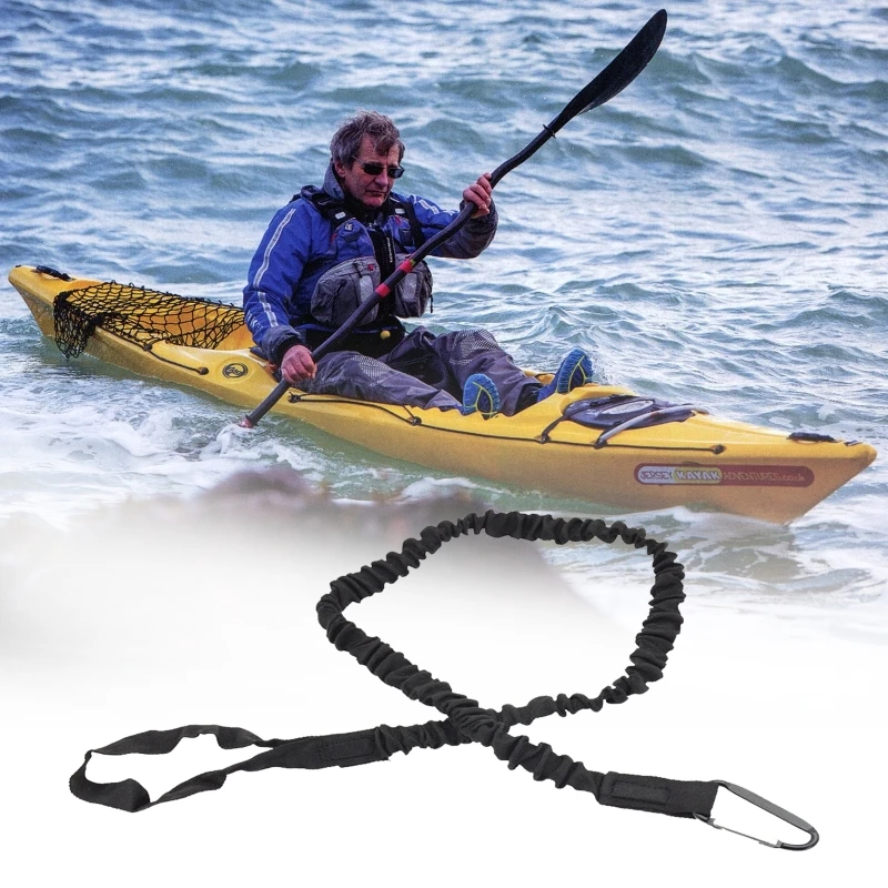 

Adjustable Kayak Paddle Leash Kayak Stretchable Coiled Safety Lanyard for Kayaking Fishing Boating Canoeing SUP Rafting