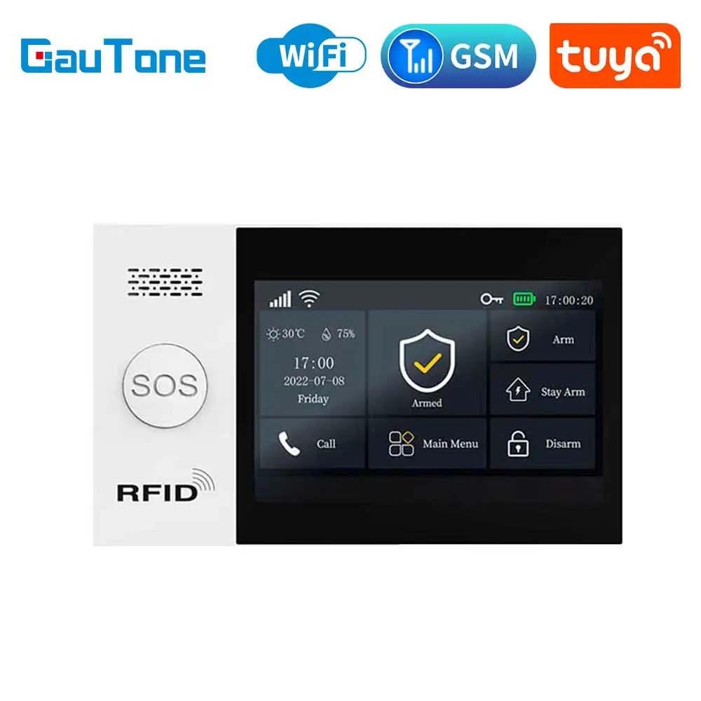 

Сигнализация GauTone PG107 4,3 дюйма Wi-Fi GSM