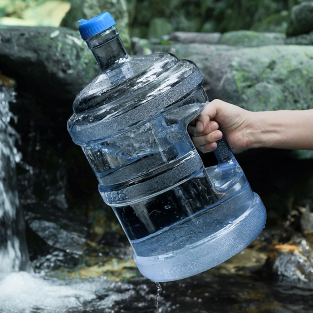 

Large Water Bottle Bulk Bottles Reusable Plastic Bucket Camping Kettle Jug Handle Purified Household