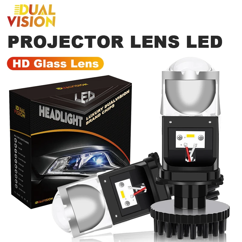 

60000LM H4 Bi LED Lens Car Headlights High Beam STG PTF Low Beam 6000K CSP Chips Projector Lens Reflector Mini HD Lenses 12V 24V