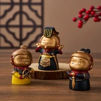 chinese style home decoration kawaii terracotta figurines room desktop ancient soldier mini resin statue creative craft gift