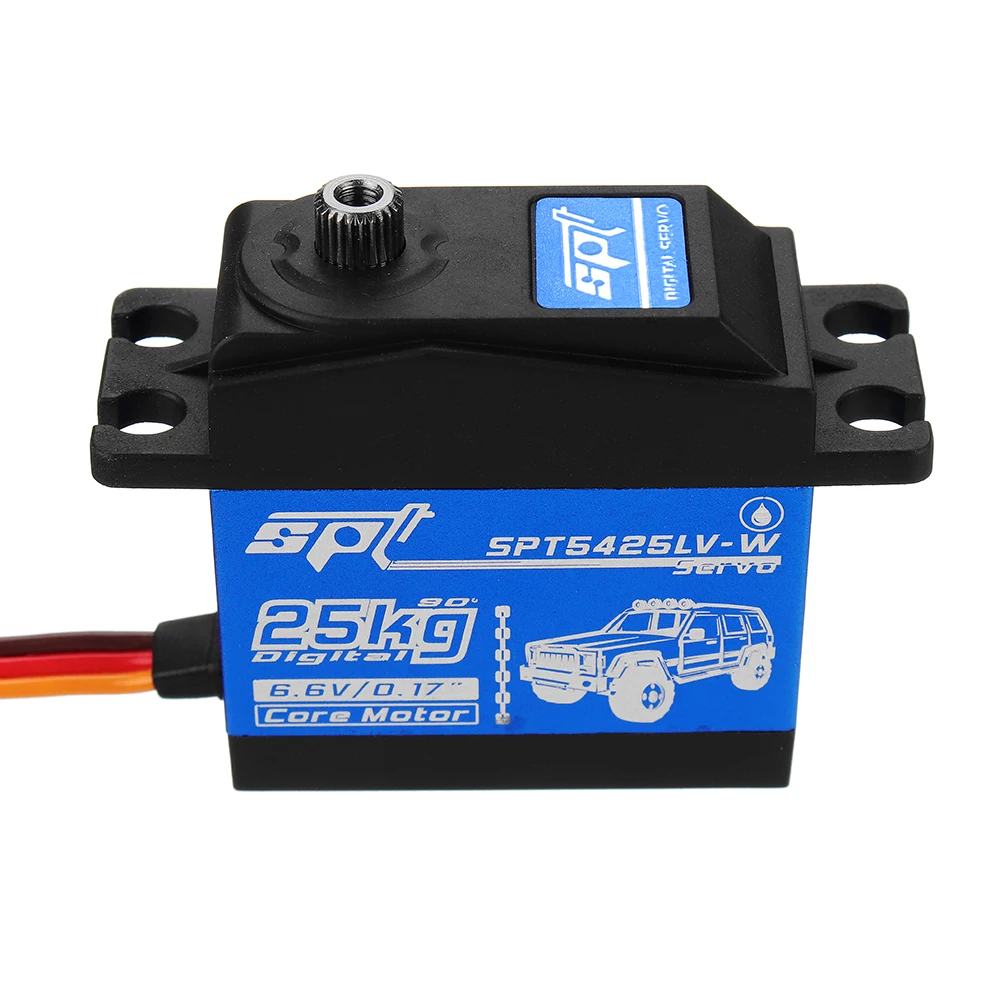 

SPT Servo SPT5425LV-W 25KG 90° Digital Servo Metal Gear Large Torque Waterproof For 1:8 1:10 RC Robot Car Boat