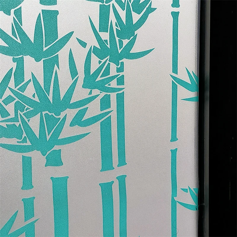 Бамбуковая самоклеящаяся полупрозрачная оконная целлофановая раздвижная дверь