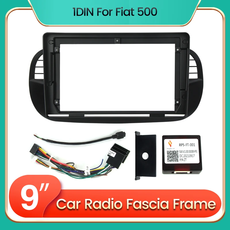 

2 Din Car Radio Stereo Fascia Dash Panel Frame DVD Navigation Trim Fits for Fiat 500 Car Accessories