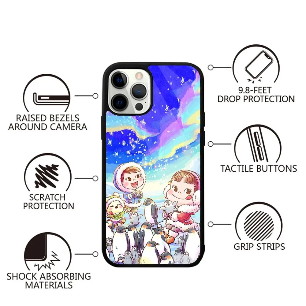 Чехол для телефона Fujiya-Milky Peko-Chan iPhone 16 15 14 13 12 11 Plus Pro Max Mini Magsafe с магнитной