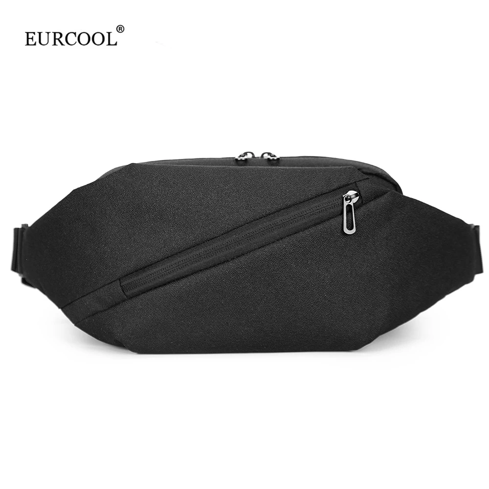 EURCOOL Chest Bag Man Waterproof Shoulder Bag Husband Fashion Men’s Waist Packs For Outdoor Travel Work Men Large Messenger Bag
