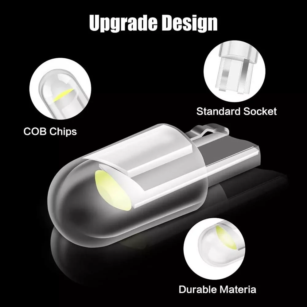 

T10 COB Led Lights W5w Xenon 0.15A Accessories Bulbs Canbus Error Free