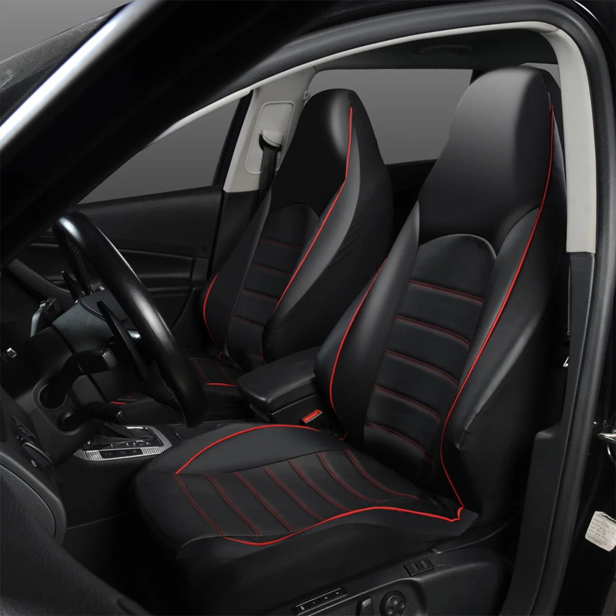 

2pcs PU Leather Front Car Seat Cover Seat Protection Front Seat Protectors