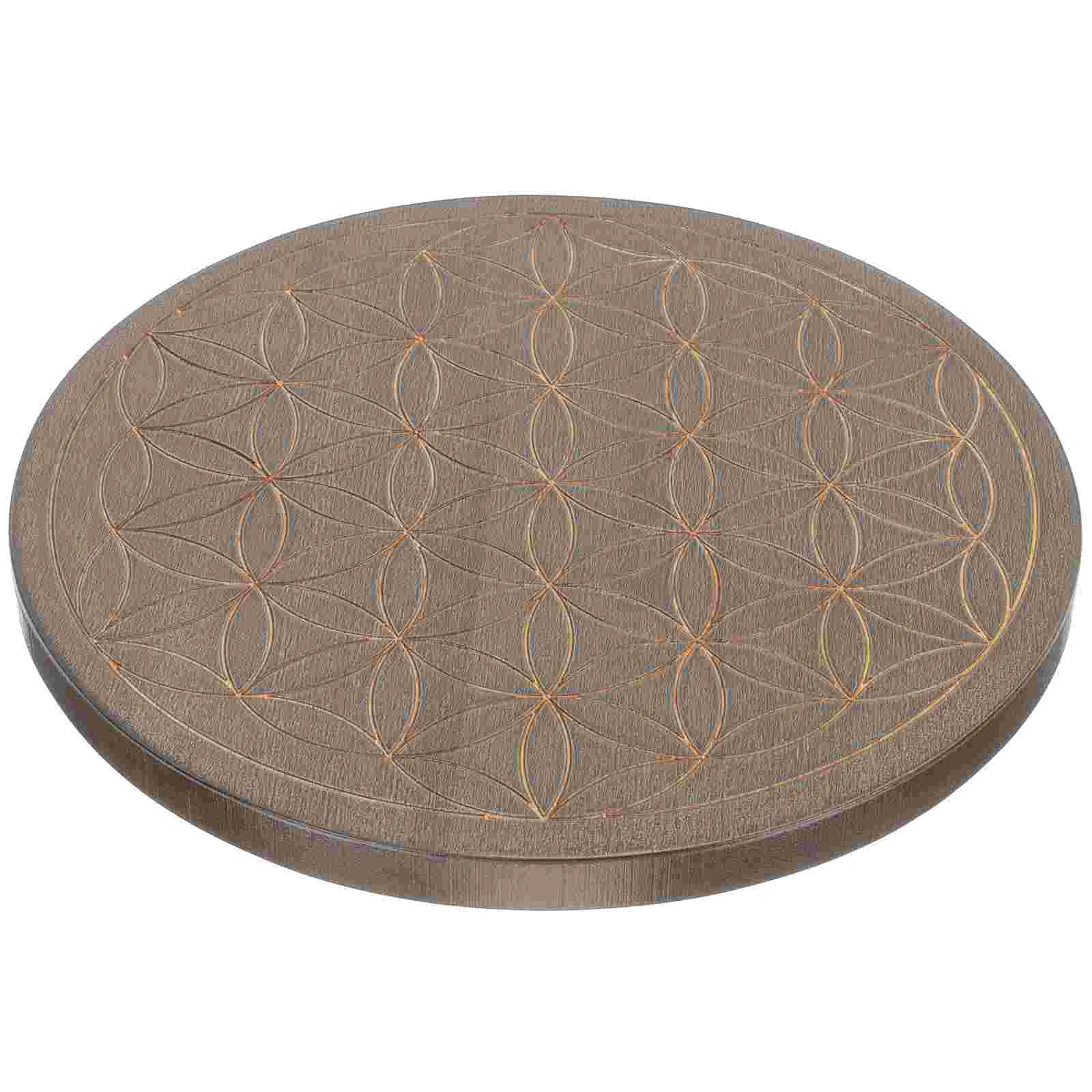 

Tarot Pendulum Divination Metaphysical Supplies Creative Divination Board Wooden Plate Decor for Divination House Indoor