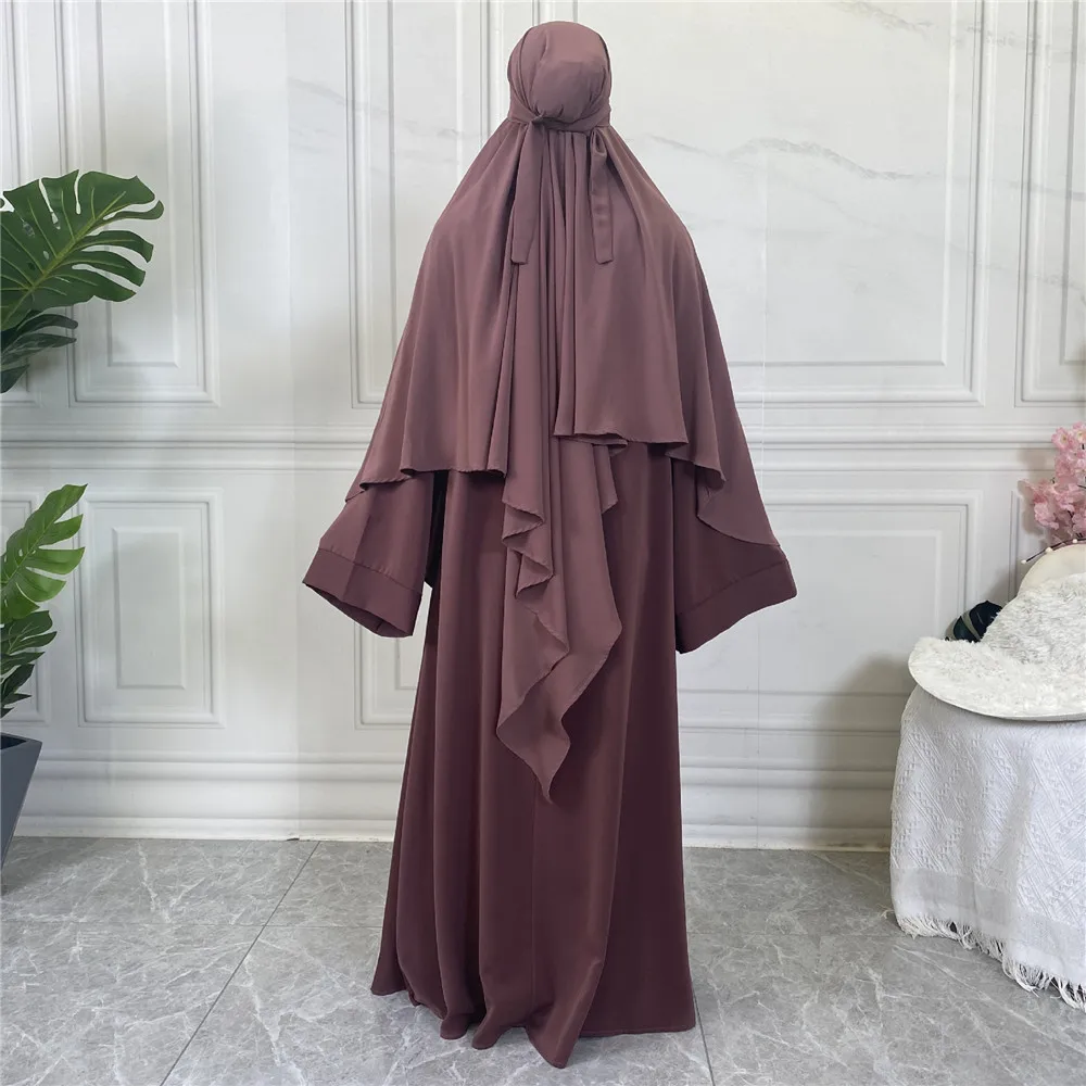 

Eid Ramadan Long Khimar Veil Women Hijab Sleeveless Tops Muslim Prayer Garment Abaya Niqab Headscarf Arab Jilbab Islam Clothing