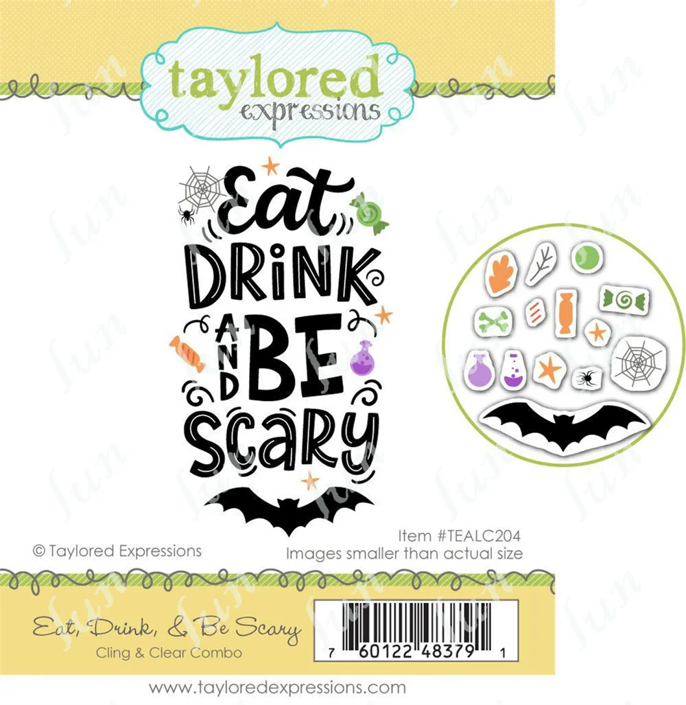 Halloween Party Clear Silicone Stamps Eat Drink and Be Scary Stickers Diy Scrapbooking Diary Album Happy Plan Gift Decoration