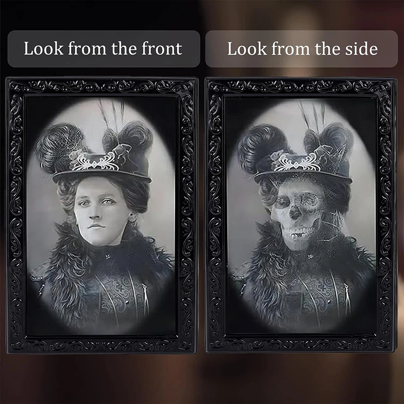 3D фоторамка с призраками 28x22 см картинки ужасами на Хэллоуин фоторамки