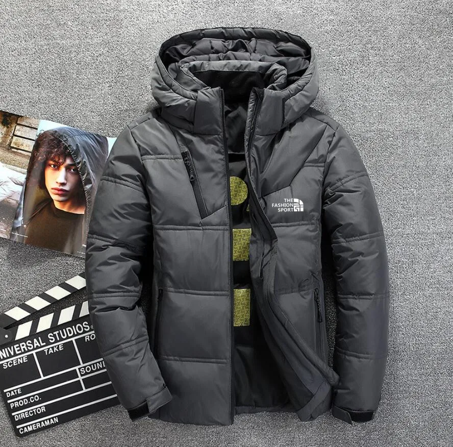 

Мужская теплая зимняя пуховая куртка, парка с капюшоном, пальто с перьями, Мягкие Шапки, толстая верхняя одежда для улицы, лыжного спорта, му...