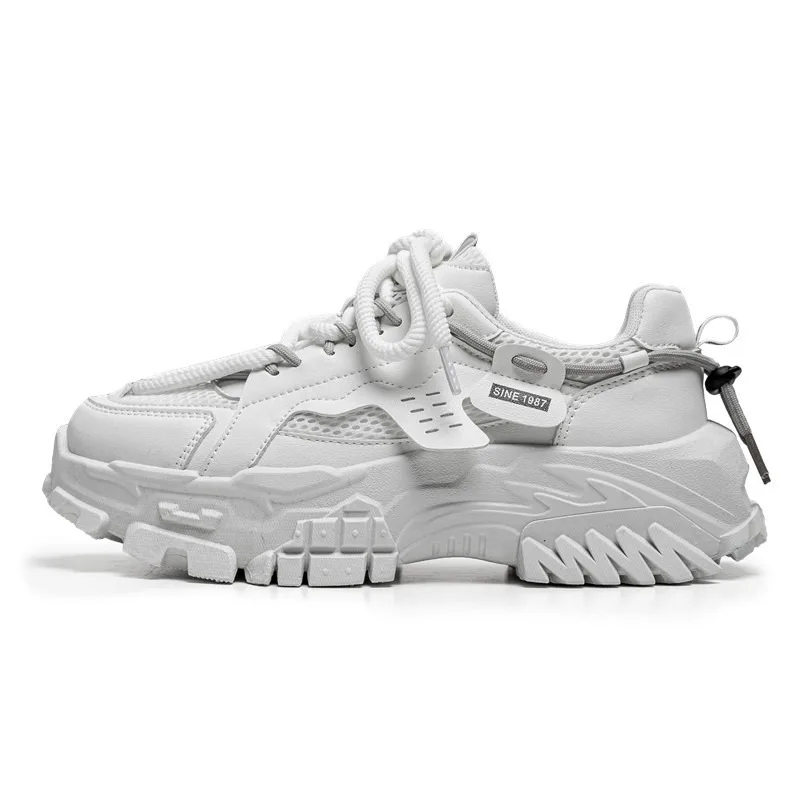 Мужская дышащая повседневная спортивная обувь на толстой подошве для бега