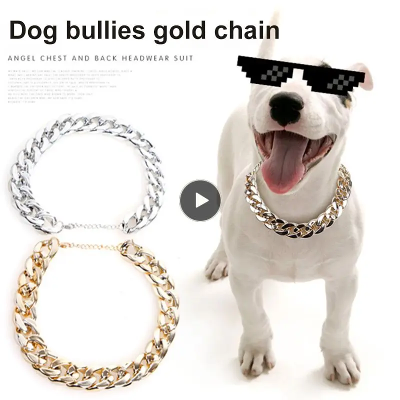 

Pet Necklace Fighting Necklace Medium-sized Dog Collar Dog Pet Metal Material With Diamond Jewelry Necklace Dog Chainain
