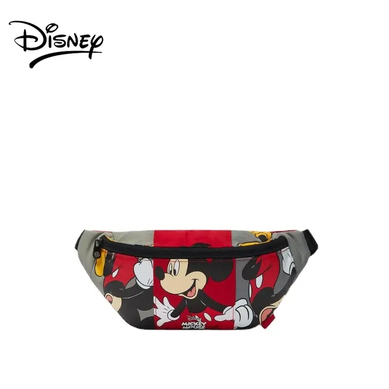 Disney Mickey Mouse Chest Bag for Boys and Girls Blue Green Stitching Cute Print Coin Purse Ladies Mickey Mouse Shopping Bag