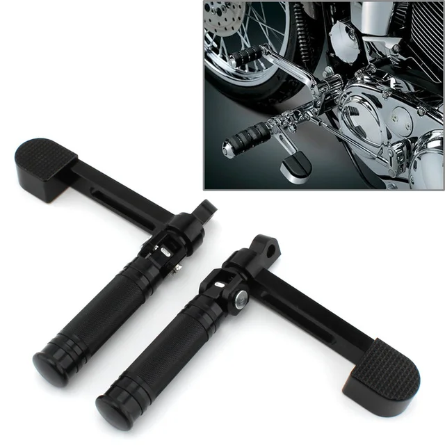 

Aluminum Motorcycle Foot Rest Pegs Footrest Extension Bracket For Harley Sportster XL 883 1200 Softail FXWG FXR Dyna Fatboy