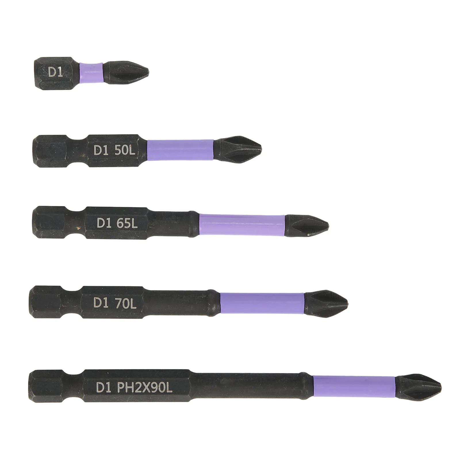 5 шт. нескользящая крестовая отвертка из легированной стали 25-90 мм пакетная