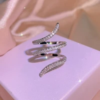 2021 new arrival luxury fashion solid 925 sterling silver wing ring for women girl valentines day gift lady jewelry
