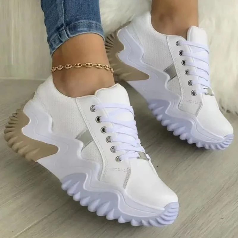 

Брендовая дизайнерская женская спортивная обувь, модная повседневная обувь на толстой подошве, дышащая и удобная женская обувь