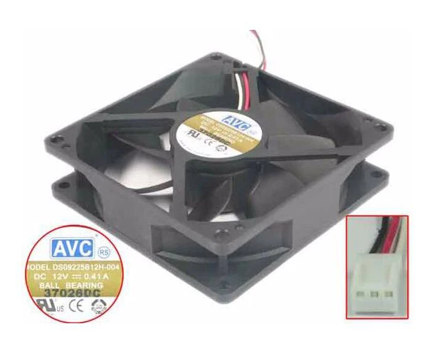AVC DS09225B12H-004 DC 12V 0.41A, 92x92x25mm 3-проводной охлаждающий вентилятор