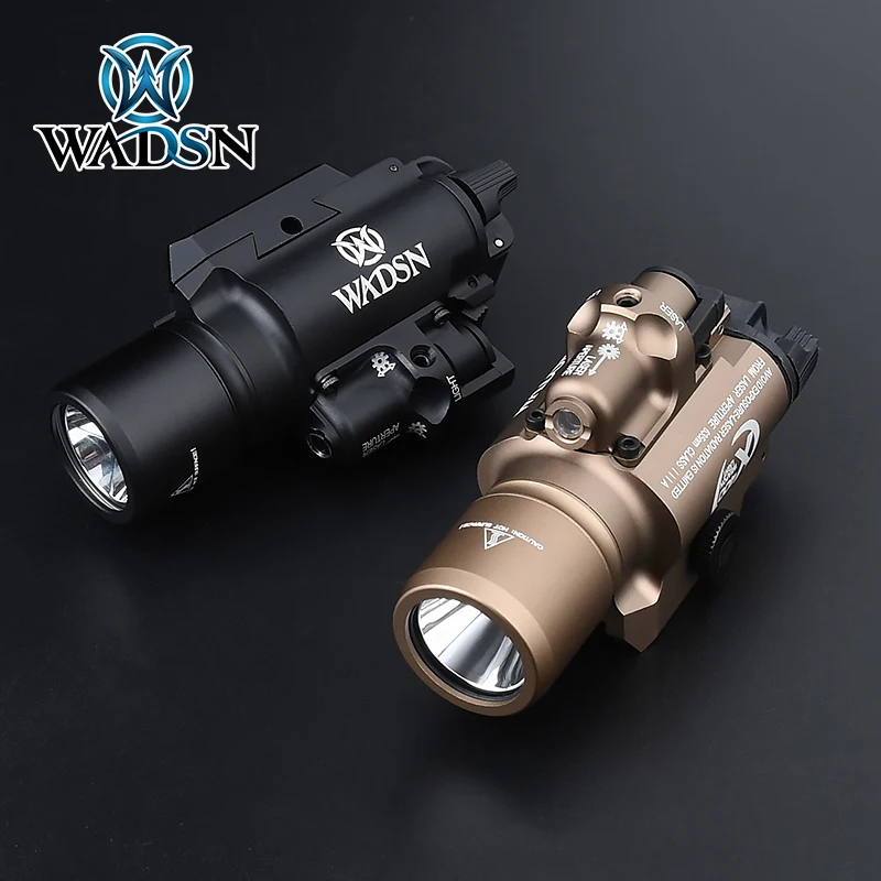WADSN X400 X400U Ultra Flashlight Green/Red Laser Sight Hanging For G17 Handgun Airsoft Scout Light 20mm Rail X300 WeaponLight