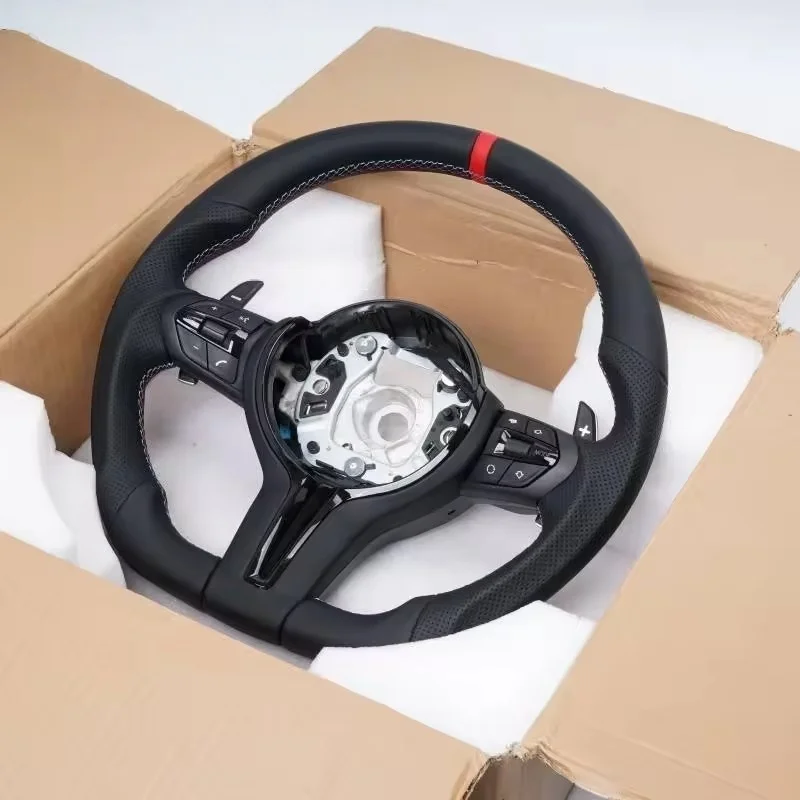 Фото Кожаная оплетка на руль для BMW E87 E90 E91 E92 X1 E84 X5 X6 E70 E71 Z4 E89 E90 E88 E93 E81 E82, аксессуары для руля №1