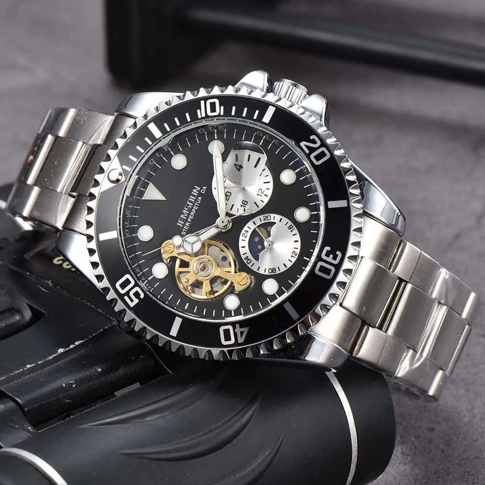 

Оригинальные часы для мужчин, многофункциональные автоматические механические часы из нержавеющей стали, Классические водонепроницаемые часы с турбийоном, часы AAA