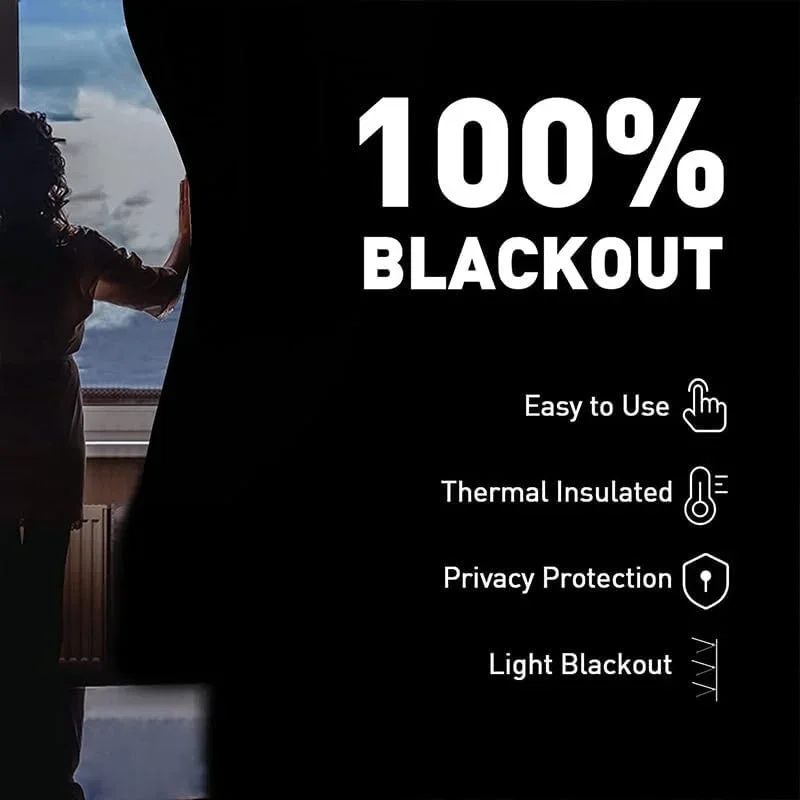 100% портативные плотные шторы пленочные тряпки дорожные временные оконные жалюзи
