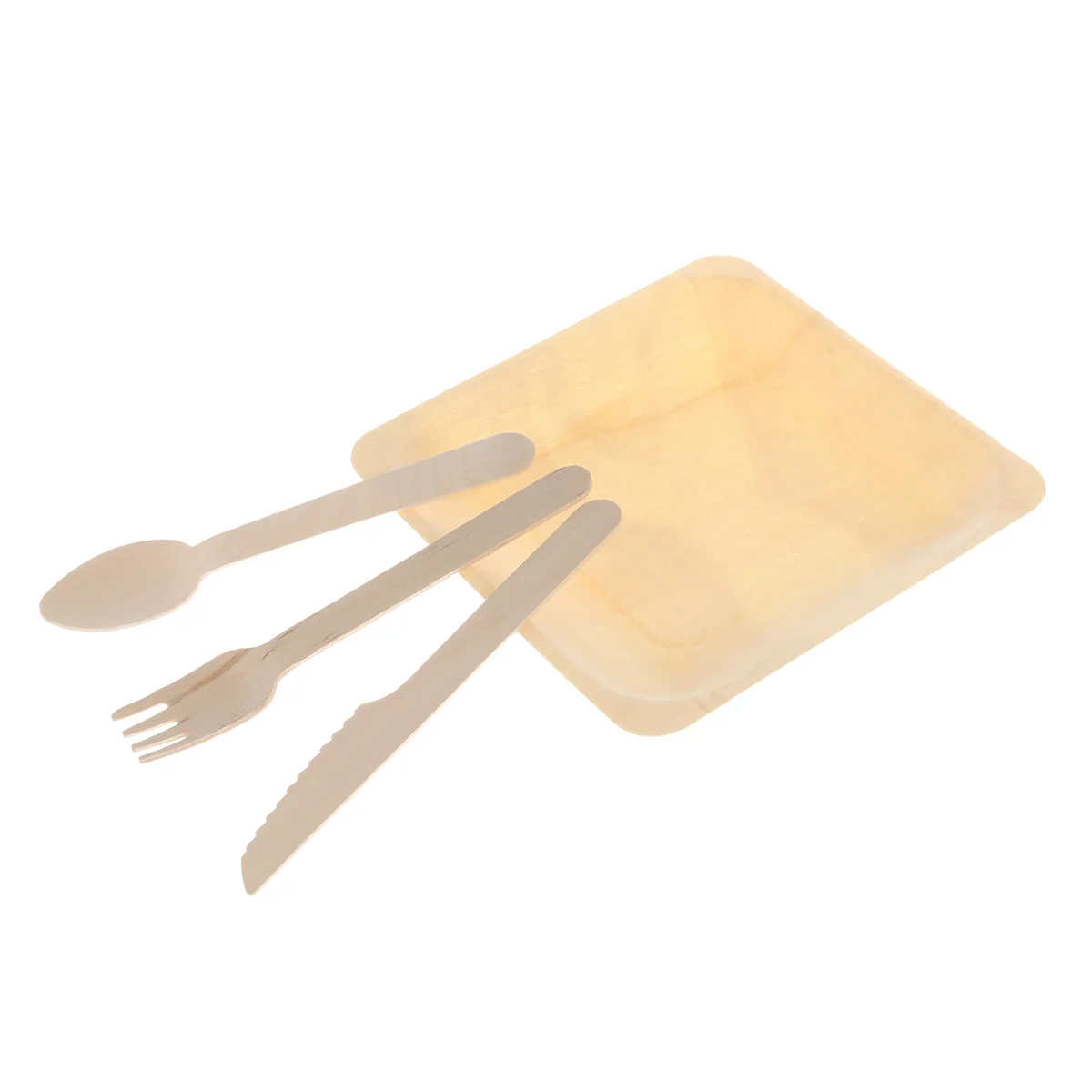 

48 Pcs -Friendly Tableware Wooden Tableware Biodegradable Wooden Dinner Utensils -Friendly Tableware Fruit Wood Fork