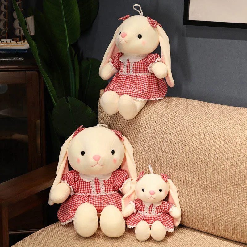 

30cm 35cm 45cm 55cm Kawaii Rabbit Plush Toys Cute Children Bunny Stuffed Dolls Soft Soft Doll for Kids Birthday Gift Home Decor