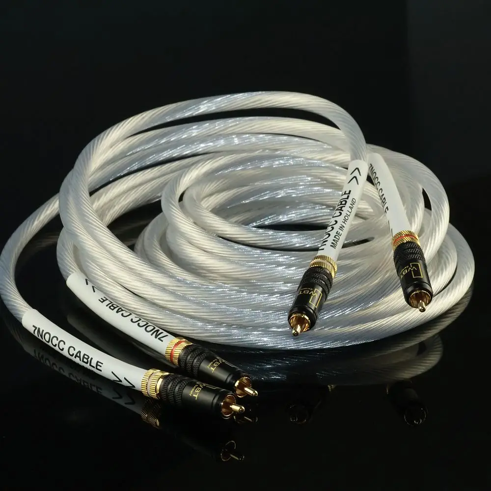 Фото Высококачественный RCA-кабель 7NOCC с позолоченными разъемами WBT, шумопоглощающий, Hi-Fi, аудиофильский соединительный провод для домашнего кинотеатра №3